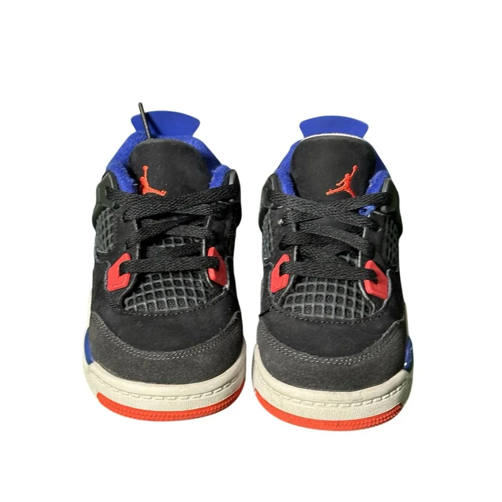 Nike Air Jordan 4 Retro Rare Air Black‎ Grey Blue Red IB4387-003 Toddler 8C